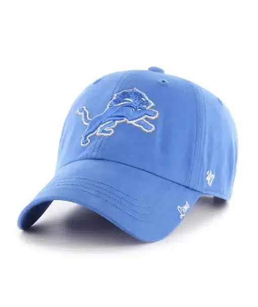 Detroit Lions Women's 47 Brand Blue Raz Miata Clean Up Adjustable Hat