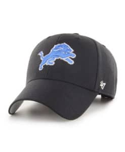 Detroit Lions 47 Brand Black MVP Adjustable Hat