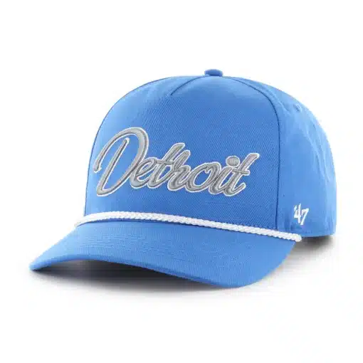 Detroit Lions 47 Brand Blue Raz Overhand RF Hitch Snapback Hat - Image 4