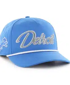 Detroit Lions 47 Brand Blue Raz Overhand RF Hitch Snapback Hat