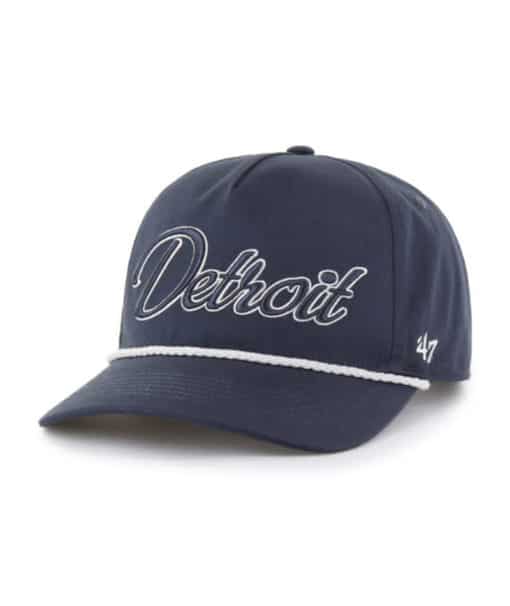 Detroit Lions 47 Brand Vintage Navy Overhand TT Hitch Snapback Hat - Image 3