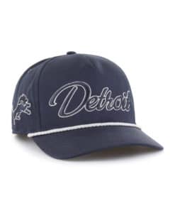Detroit Lions 47 Brand Vintage Navy Overhand TT Hitch Snapback Hat