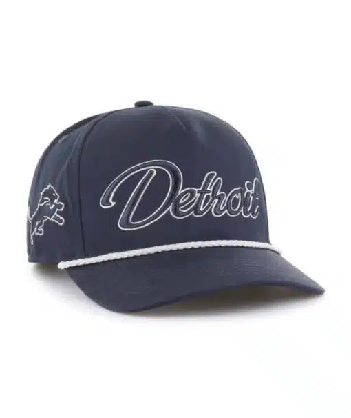 Detroit Lions 47 Brand Vintage Navy Overhand TT Hitch Snapback Hat