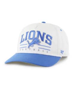 Detroit Lions 47 Brand White Roscoe Hitch Snapback Hat