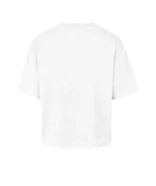 Detroit Tigers Women's 47 Brand Crop White Flower Power City T-Shirt Tee - Image 2