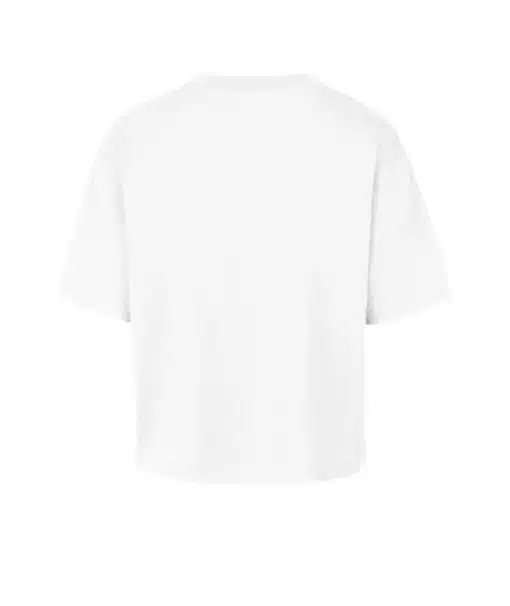 Detroit Tigers Women's 47 Brand Crop White Flower Power City T-Shirt Tee - Image 2