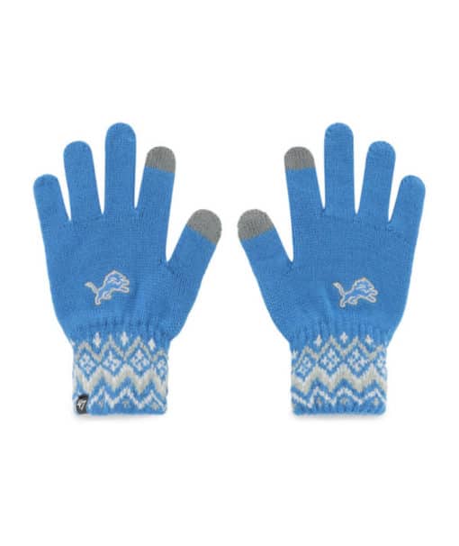 Detroit Lions Women's 47 Brand Elsa Blue Raz Gloves