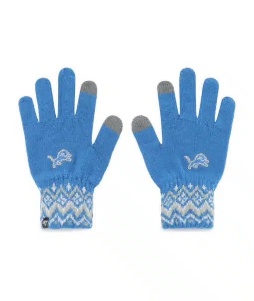 Detroit Lions Women's 47 Brand Elsa Blue Raz Gloves