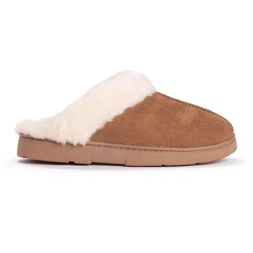 Muk Luks Women's Caramel Polysuede Clog Slippers - Image 2