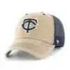 Minnesota Twins 47 Brand Khaki Taylor Closer Mesh Stretch Fit Hat