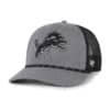 Detroit Lions 47 Brand Charcoal Carbon Rope Trucker Mesh Adjustable Hat