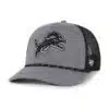Detroit Lions 47 Brand Charcoal Carbon Rope Trucker Mesh Adjustable Hat