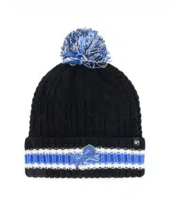 Detroit Lions 47 Brand Black Sorority Cuff Knit Hat