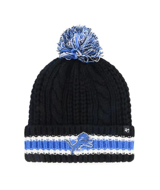 Detroit Lions 47 Brand Black Sorority Cuff Knit Hat
