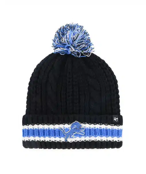 Detroit Lions 47 Brand Black Sorority Cuff Knit Hat