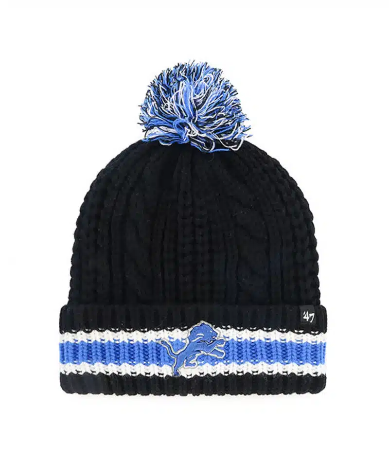 Detroit Lions 47 Brand Black Sorority Cuff Knit Hat
