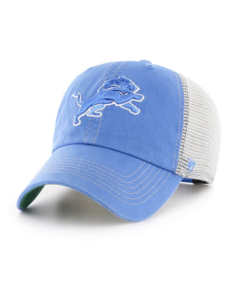 Detroit Lions 47 Brand Blue Raz Trawler Clean Up Mesh Snapback Hat