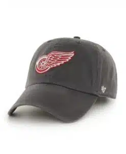 Detroit Red Wings 47 Brand Charcoal Clean Up Adjustable Hat