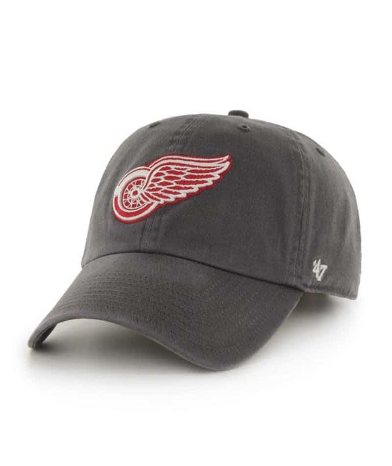 Detroit Red Wings 47 Brand Charcoal Clean Up Adjustable Hat