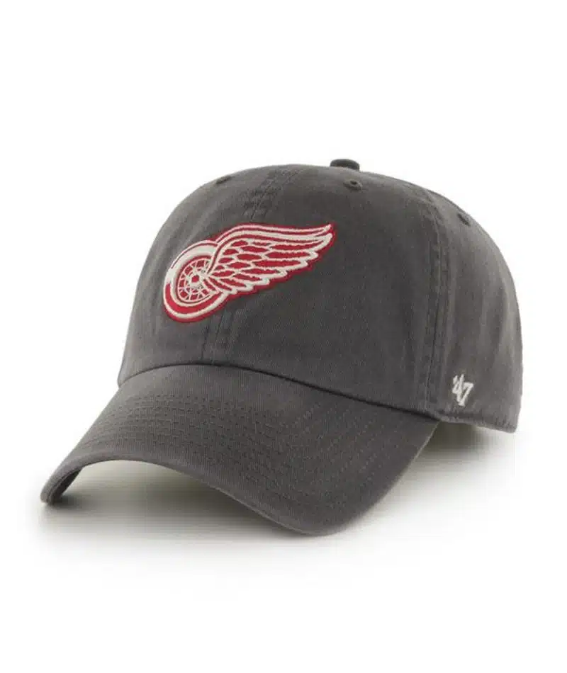 Detroit Red Wings 47 Brand Charcoal Clean Up Adjustable Hat