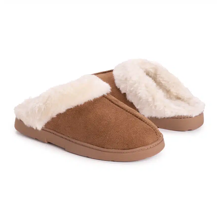 Muk Luks Women's Caramel Polysuede Clog Slippers